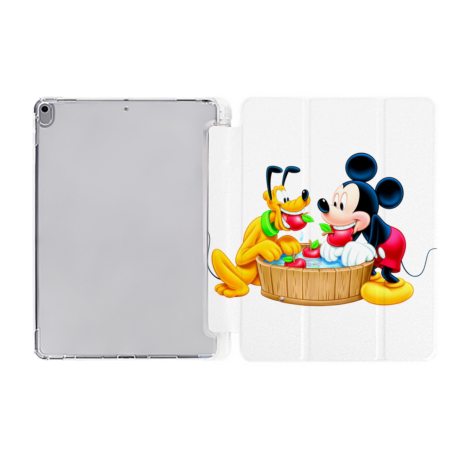 （画像用） ミッキーマウス Mickey Mouse IPad ケース ペン収納付き 三つ折りスタンド PUレザー×シリコン 対応機種9.5/10.5/10.9インチ